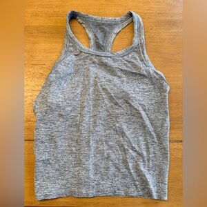 Lululemon swiftly gray cropped tank